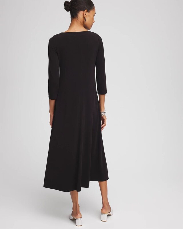 V-Neck Jersey Midi Dress - image 3